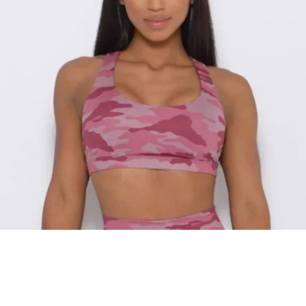 Bombshell Sportswear Pink Camouflage Sports Bras (2)
